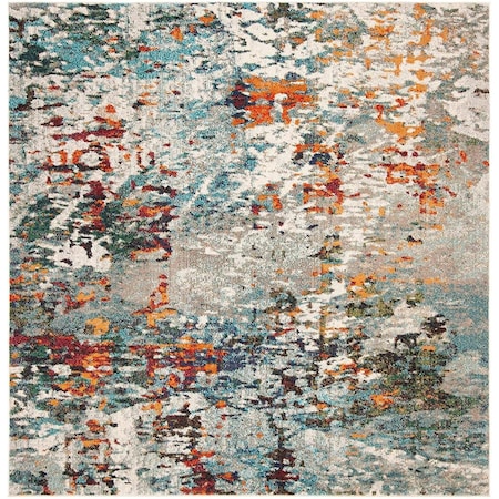 Safavieh 8 x 8 ft. Madison 400 Square Contemporary Rug - Grey & Blue MAD471F-8SQ